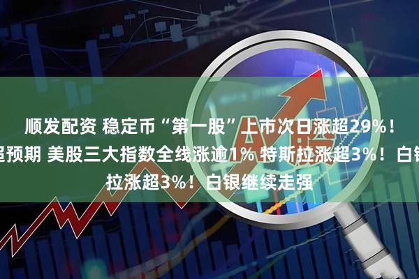 顺发配资 稳定币“第一股”上市次日涨超29%！非农数据超预期 美股三大指数全线涨逾1% 特斯拉涨超3%！白银继续走强