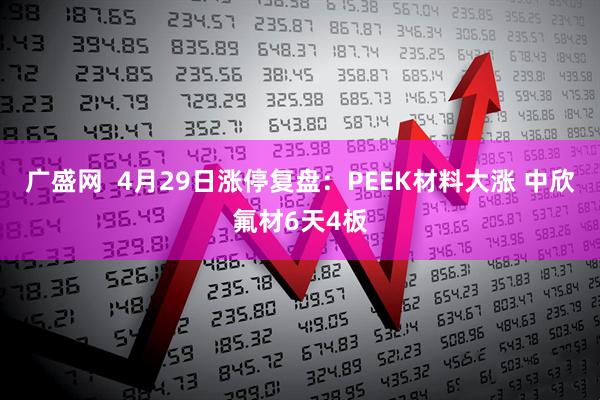广盛网  4月29日涨停复盘：PEEK材料大涨 中欣氟材6天4板