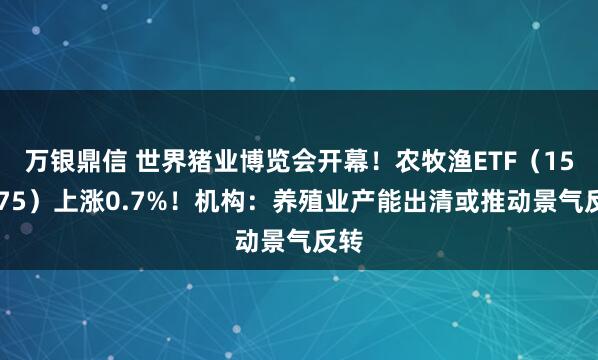 万银鼎信 世界猪业博览会开幕！农牧渔ETF（159275）上涨0.7%！机构：养殖业产能出清或推动景气反转